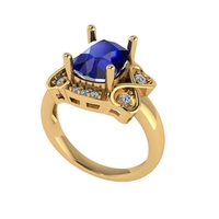 Women diamond ring 3d render - Thumbnail 7