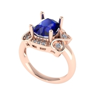 Women diamond ring 3d render - Thumbnail 8