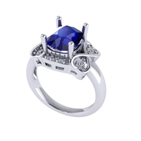 Women diamond ring 3d render - Thumbnail 9