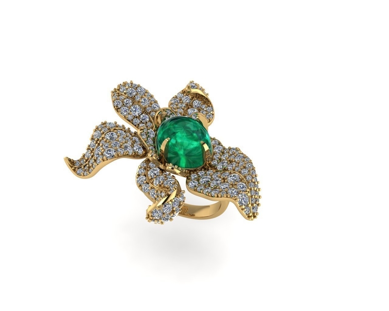 Women diamond ring 3d render