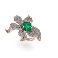 Women diamond ring 3d render - Thumbnail 5