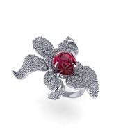 Women diamond ring 3d render - Thumbnail 7