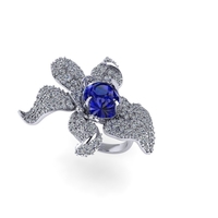 Women diamond ring 3d render - Thumbnail 8