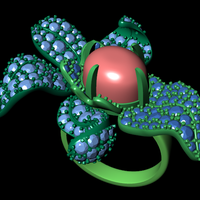 Women diamond ring 3d render - Thumbnail 9