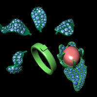 Women diamond ring 3d render - Thumbnail 11