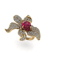 Women diamond ring 3d render - Thumbnail 12