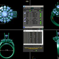 Women diamond engagement ring 3d render - Thumbnail 9