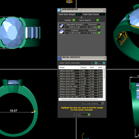 Men diamond ring 3d render - Thumbnail 9