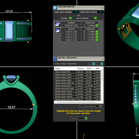 Men diamond ring 3d render - Thumbnail 3