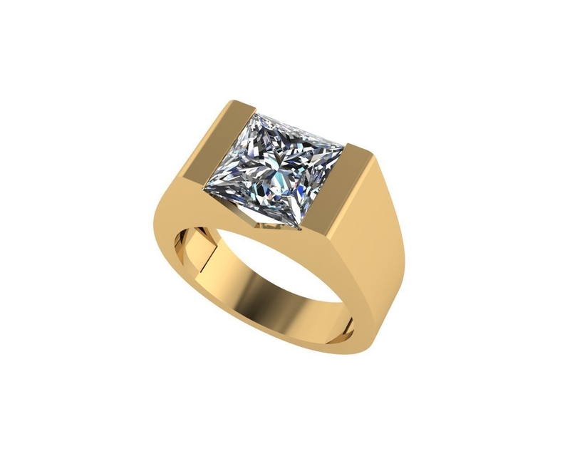 Men diamond ring 3d render