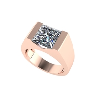 Men diamond ring 3d render - Thumbnail 2