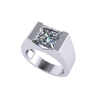 Men diamond ring 3d render - Thumbnail 3
