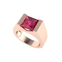Men diamond ring 3d render - Thumbnail 5