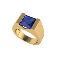 Men diamond ring 3d render - Thumbnail 6
