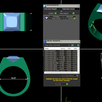 Men diamond ring 3d render - Thumbnail 8