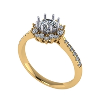 Women diamond engagement ring 3d render - Thumbnail 6