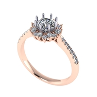 Women diamond engagement ring 3d render - Thumbnail 9