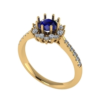 Women diamond engagement ring 3d render - Thumbnail 10