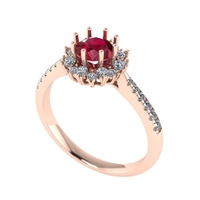 Women diamond engagement ring 3d render - Thumbnail 11