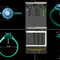 Women diamond engagement ring 3d render - Thumbnail 15