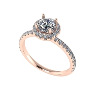 Women diamond engagement ring 3d render - Thumbnail 2