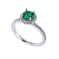 Women diamond engagement ring 3d render - Thumbnail 4