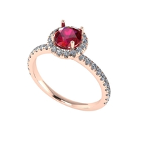 Women diamond engagement ring 3d render - Thumbnail 5