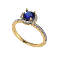 Women diamond engagement ring 3d render - Thumbnail 6