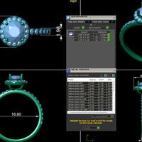 Women diamond engagement ring 3d render - Thumbnail 8