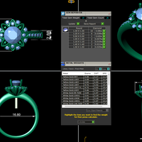Women diamond engagement ring 3d render - Thumbnail 12