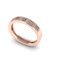 Women diamond engagement ring 3d render - Thumbnail 2