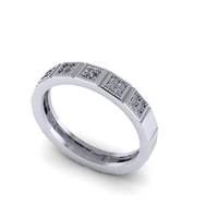 Women diamond engagement ring 3d render - Thumbnail 3