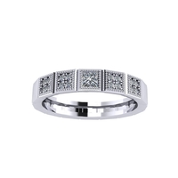 Women diamond engagement ring 3d render - Thumbnail 4