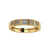 Women diamond engagement ring 3d render - Thumbnail 6