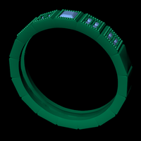 Women diamond engagement ring 3d render - Thumbnail 7