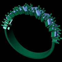 Women diamond engagement ring 3d render - Thumbnail 7