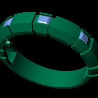 Men diamond engagement ring 3d render - Thumbnail 7