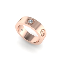 Cartier diamond ring 3D render - Thumbnail 2