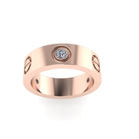 Cartier diamond ring 3D render - Thumbnail 5