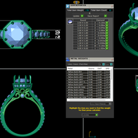 Women diamond engagement ring 3d render - Thumbnail 10