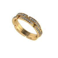 Women diamond engagement ring 3d render - Thumbnail 1