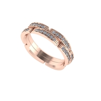 Women diamond engagement ring 3d render - Thumbnail 2
