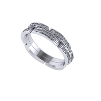 Women diamond engagement ring 3d render - Thumbnail 3