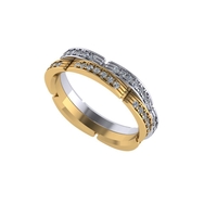 Women diamond engagement ring 3d render - Thumbnail 4