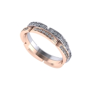 Women diamond engagement ring 3d render - Thumbnail 5