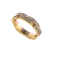 Women diamond engagement ring 3d render - Thumbnail 7