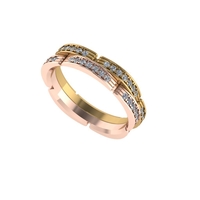 Women diamond engagement ring 3d render - Thumbnail 9