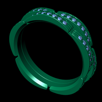 Women diamond engagement ring 3d render - Thumbnail 10