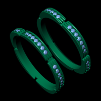 Women diamond engagement ring 3d render - Thumbnail 12