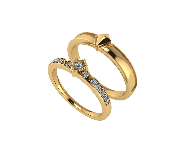 Wedding ring 3d render